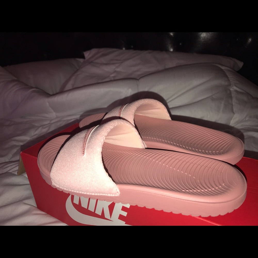 Rust Pink Nike Slides